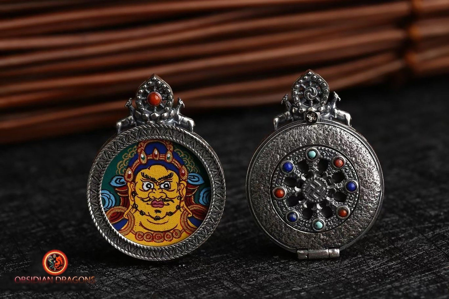 Pendentif Tangka tibétain- Jambhala