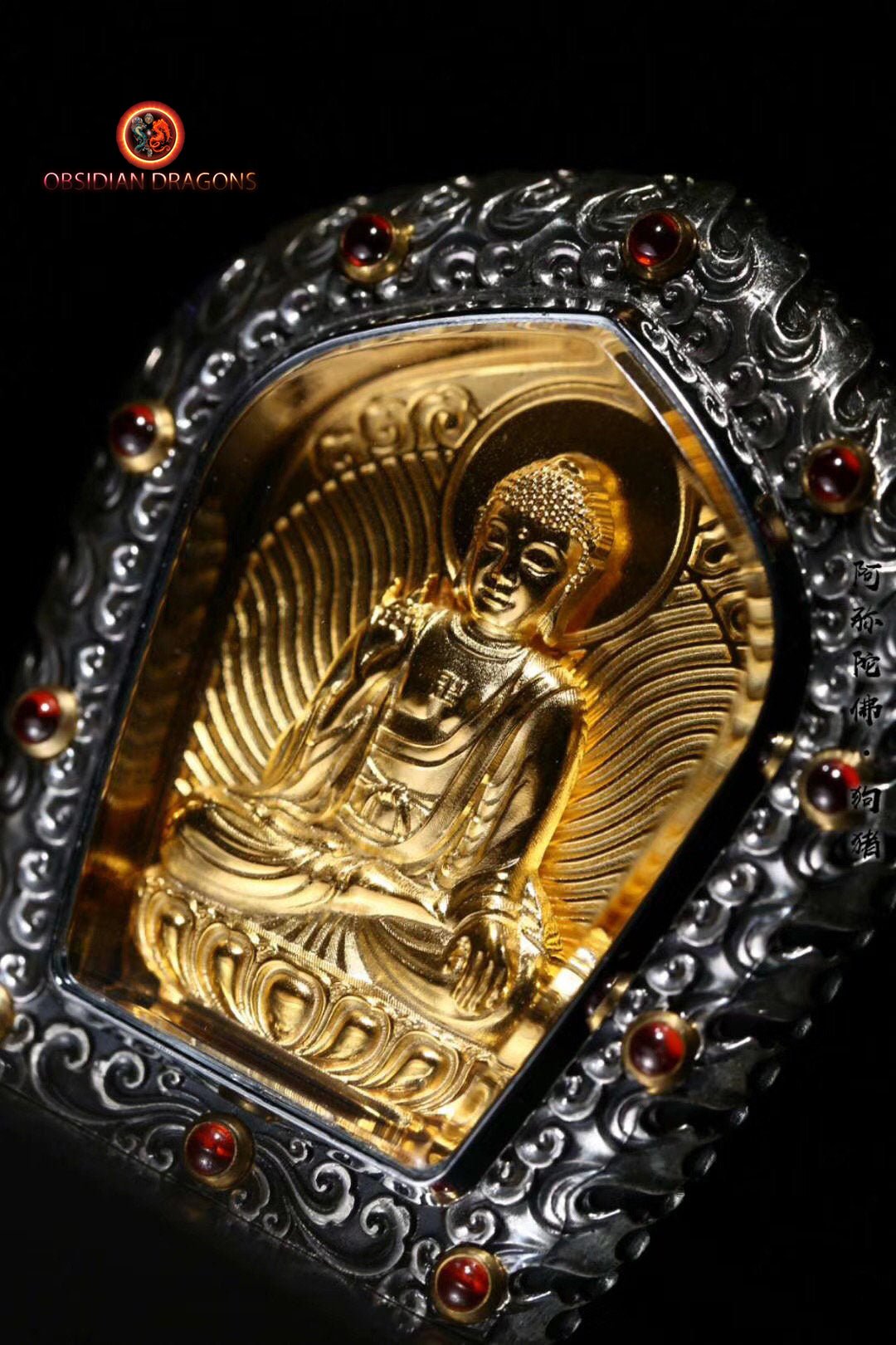 Ghau- Pendentif bouddha- Amitabha