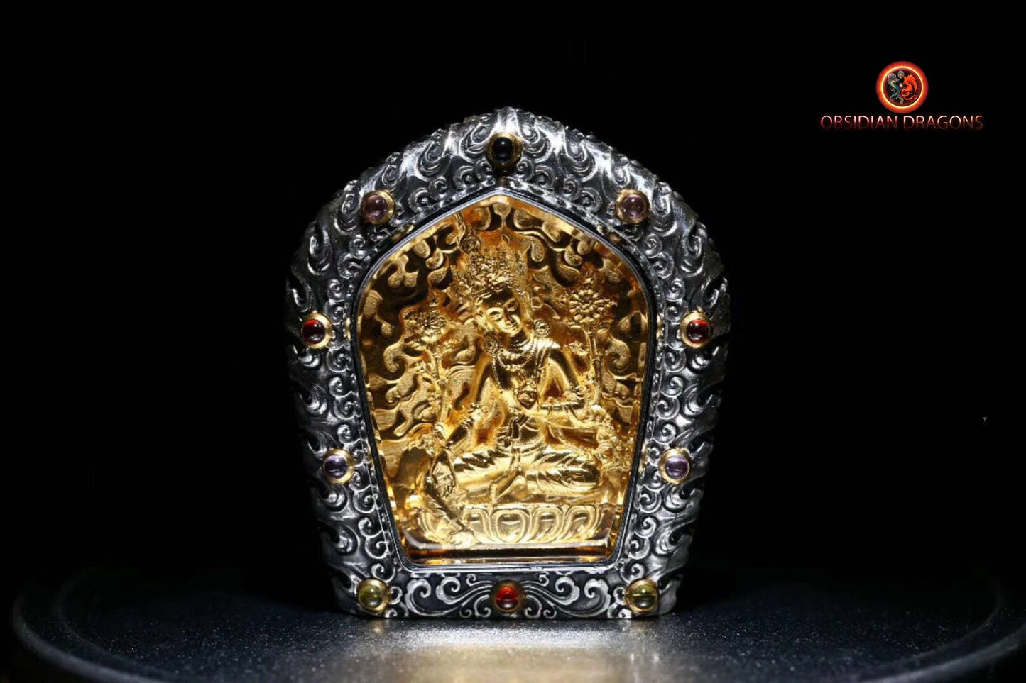Ghau- Pendentif bouddha- Tara verte