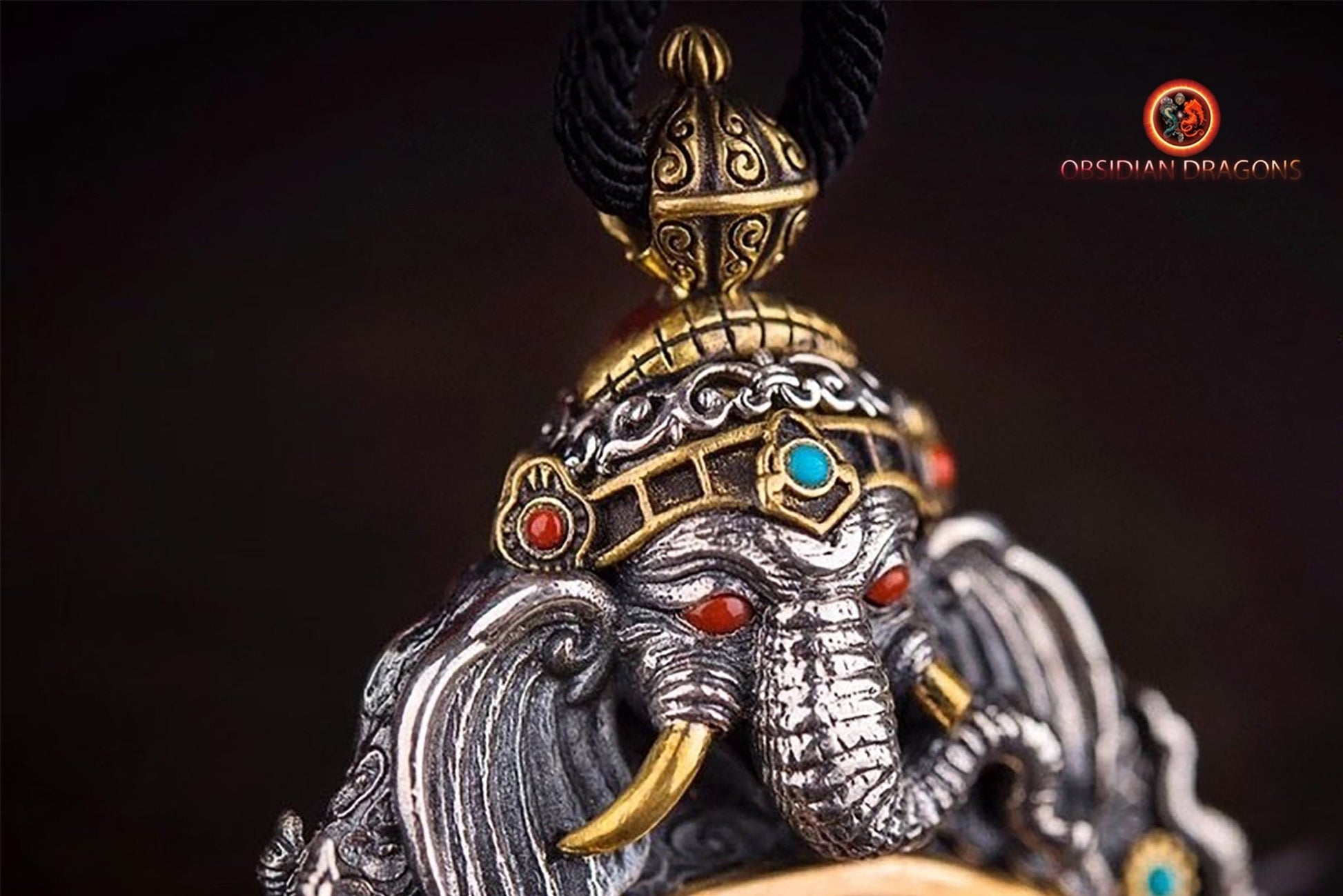 Pendentif thangka tibétain- Bouddha Akashagarbha