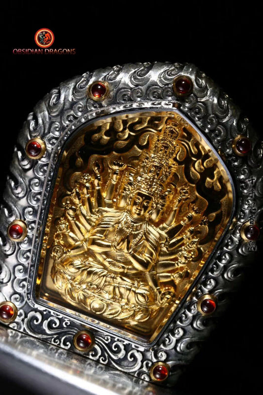 Ghau- Pendentif bouddha- Chenrezi