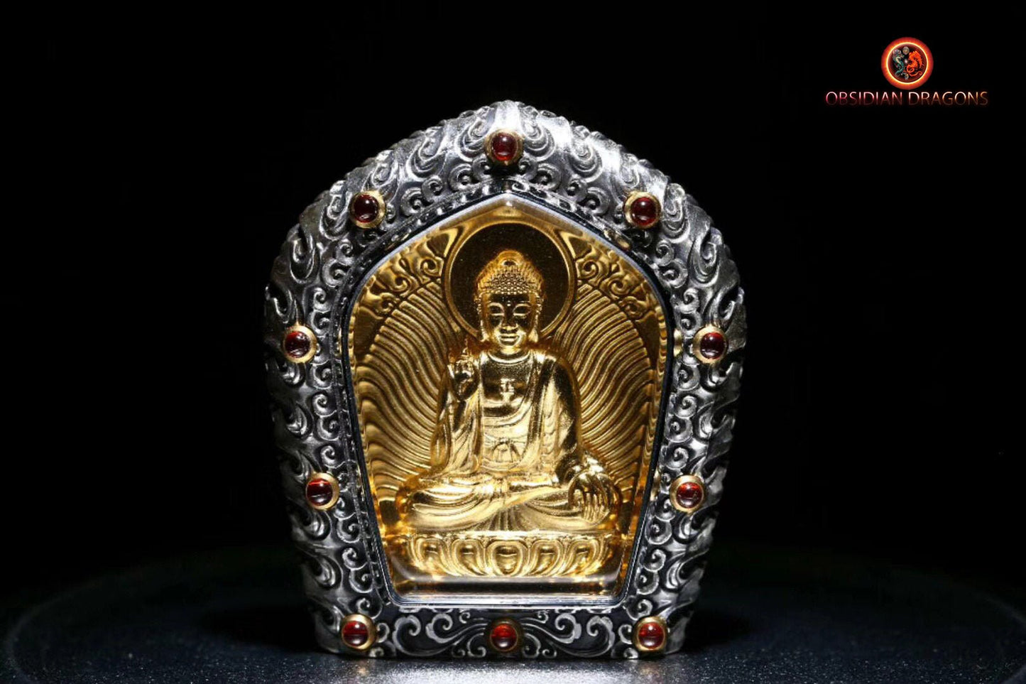Ghau- Pendentif bouddha- Amitabha