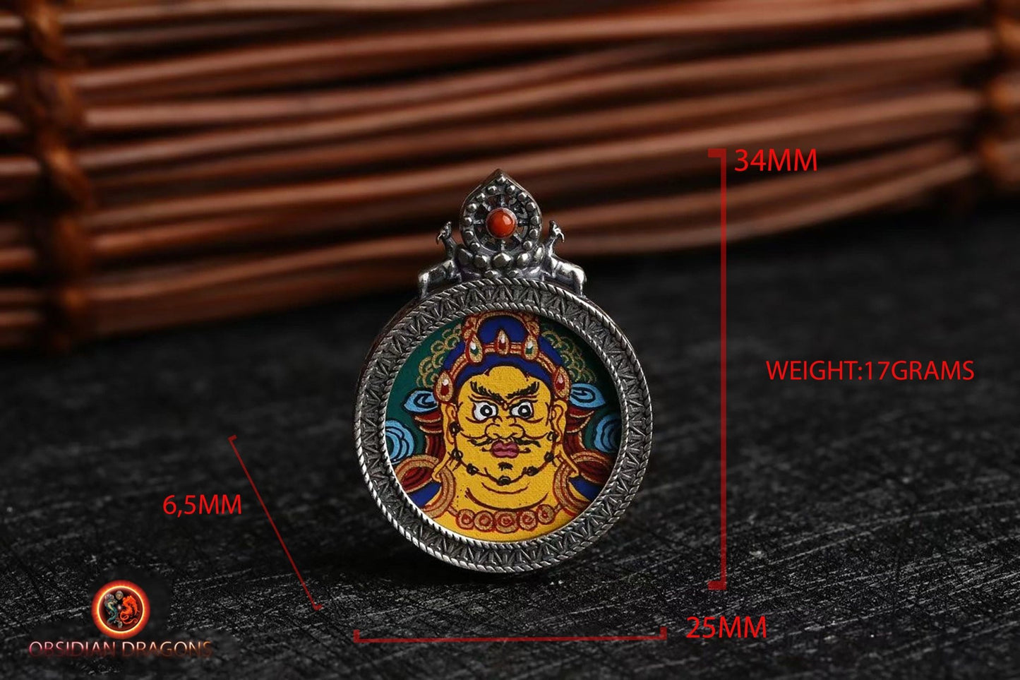 Pendentif Tangka tibétain- Jambhala