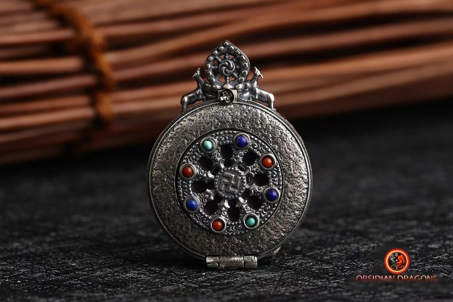 Pendentif Tangka tibétain- Jambhala