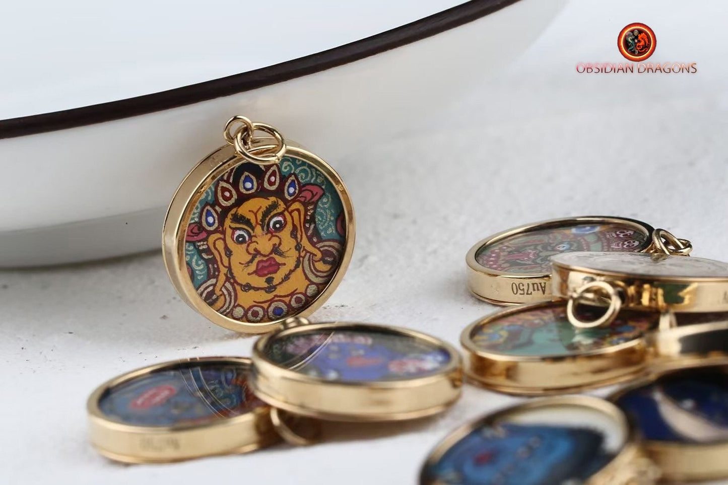 Pendentif Tangka- Jambhala- Or 18K