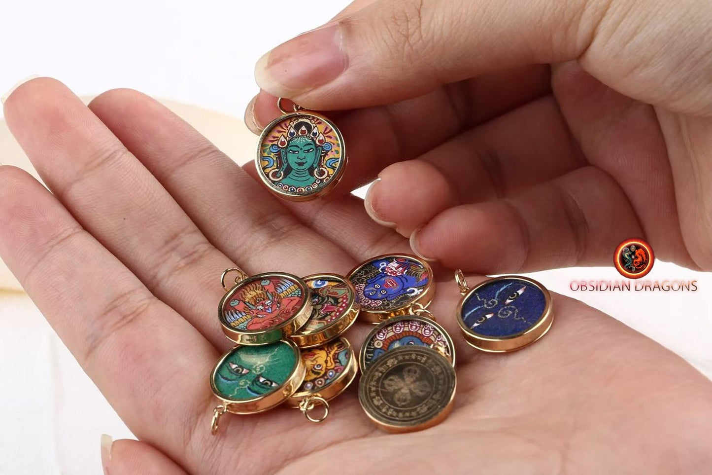 Pendentif Tangka- Vajrapani- Or 18K