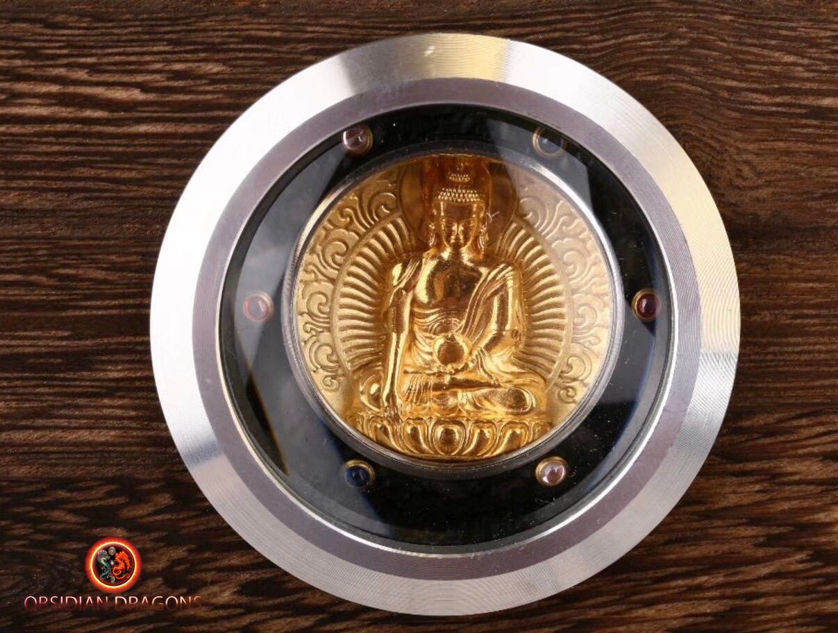 Pendentif Bouddha médecine- Ghau - obsidian dragons