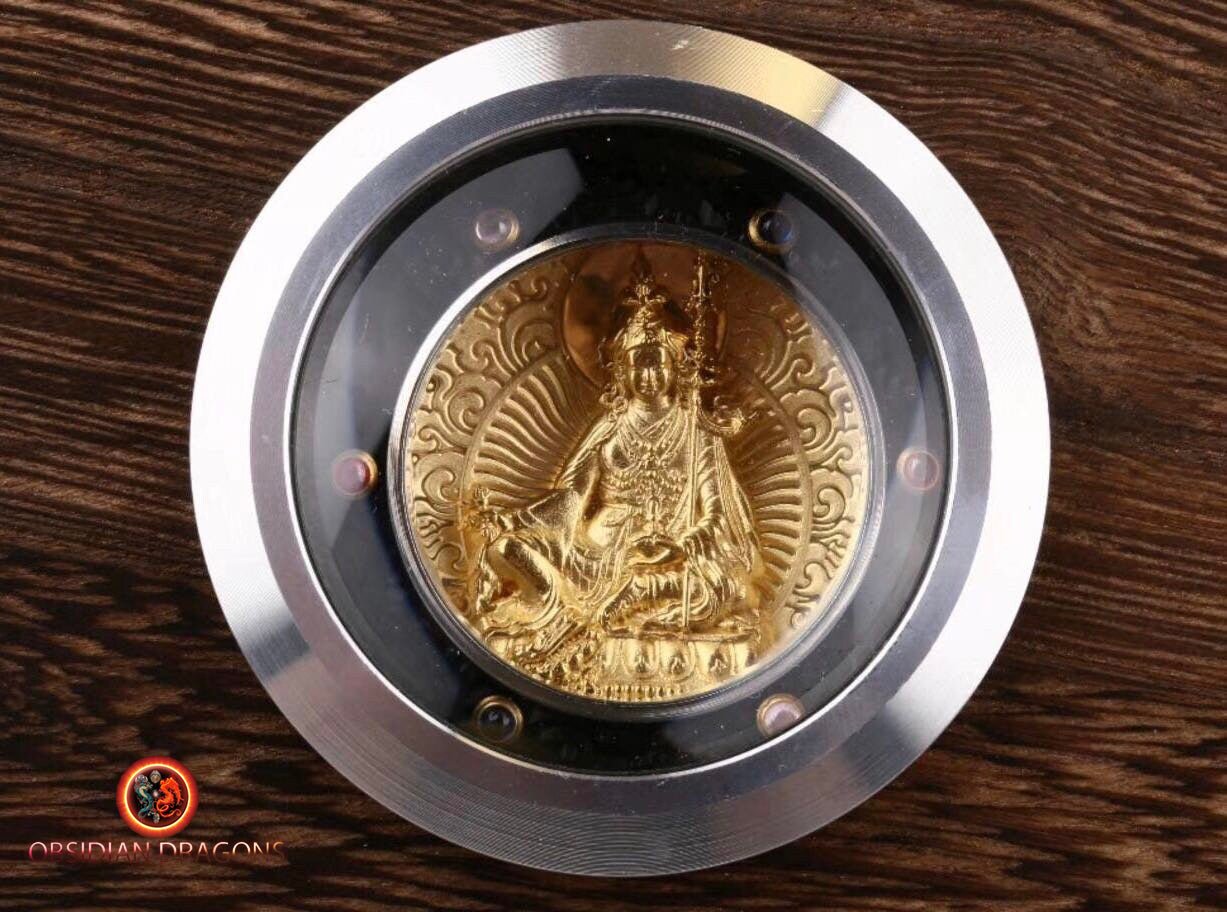 Pendentif Bouddha- Ghau- Guru Rinpoche - obsidian dragons
