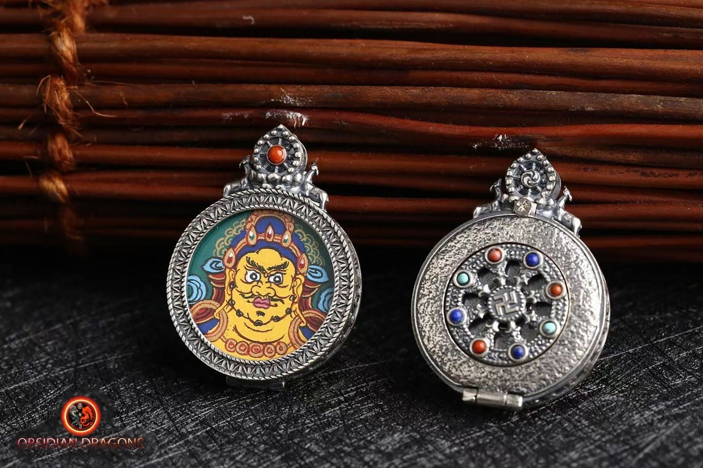 Pendentif Tangka tibétain- Jambhala