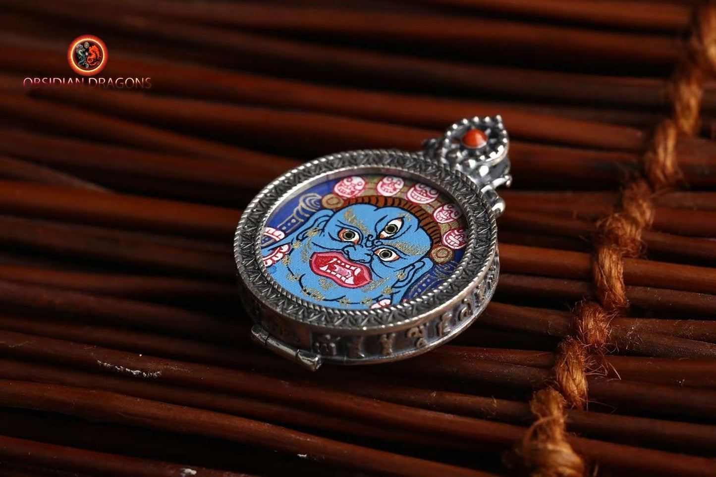 Pendentif Tangka tibétain- Mahakala