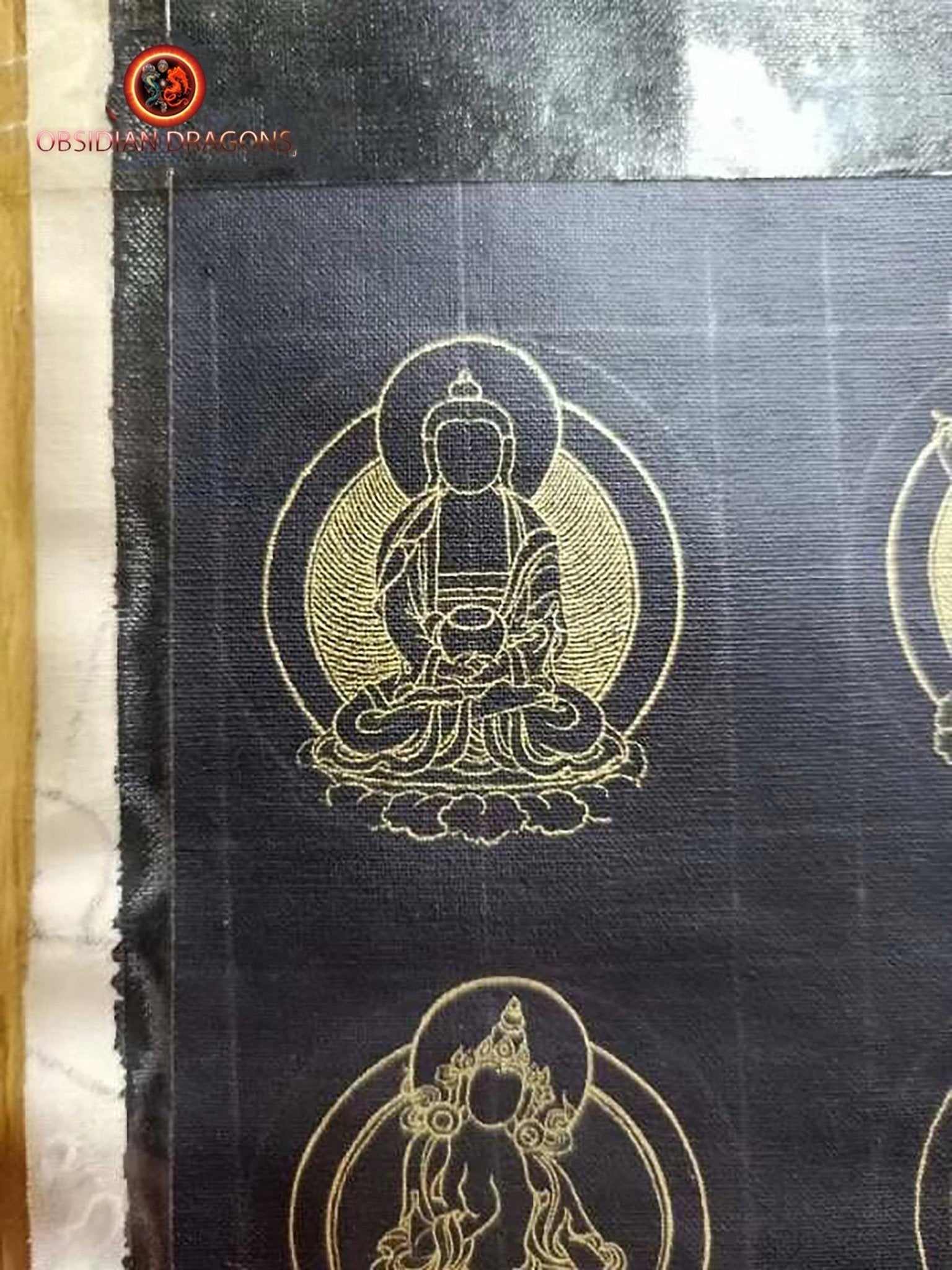 Pendentif thangka tibétain- Bouddha Akashagarbha