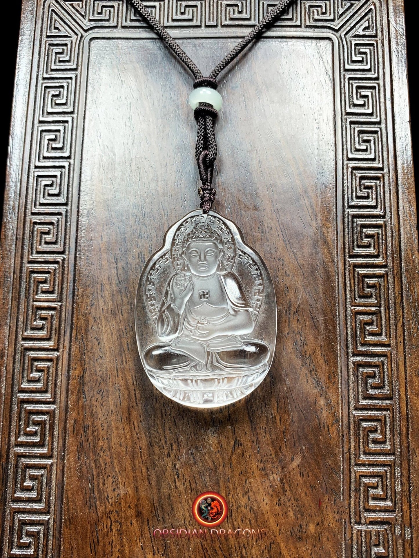 Pendentif bouddha en cristal- Amitabha