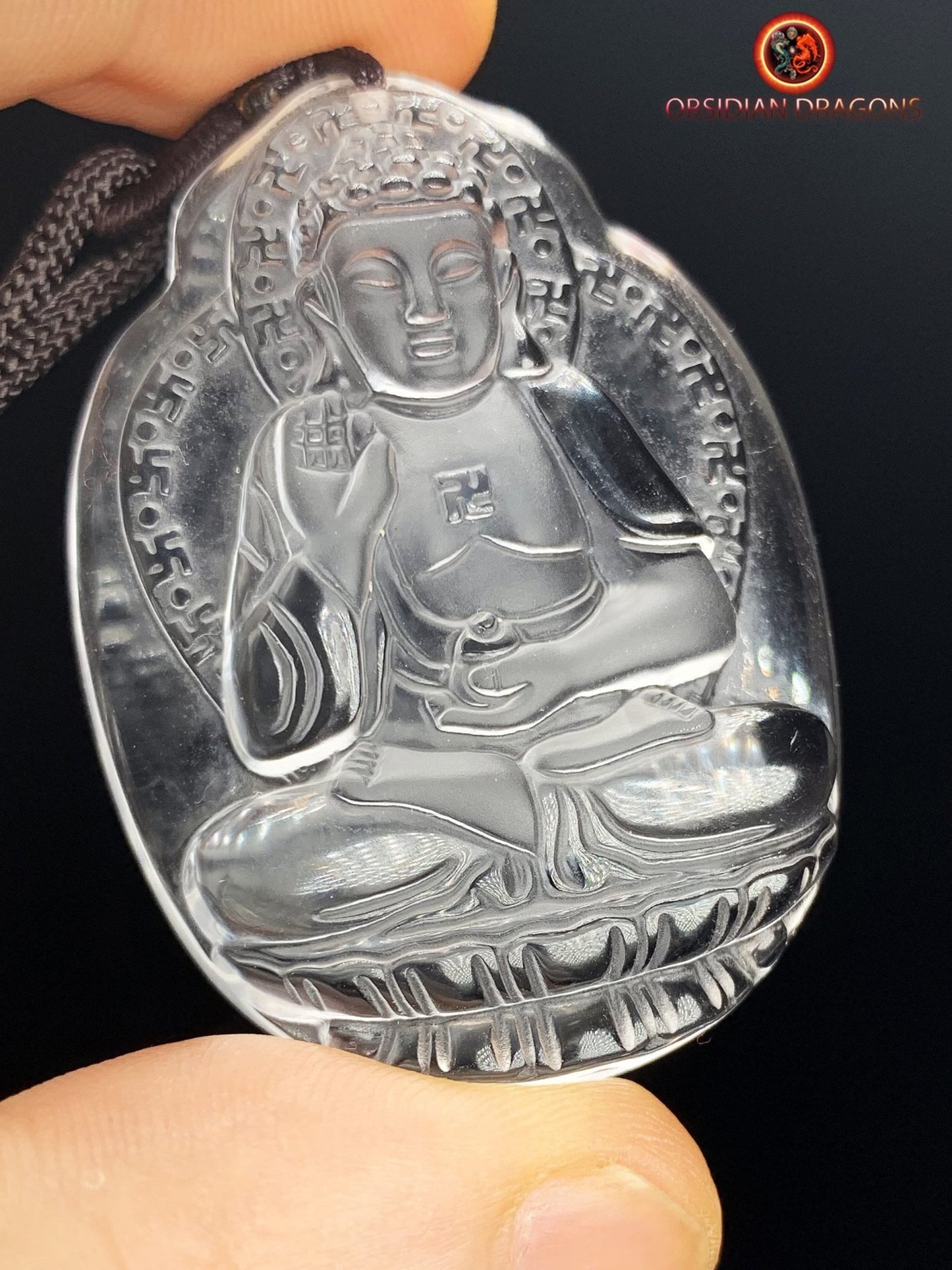 Pendentif bouddha en cristal- Amitabha