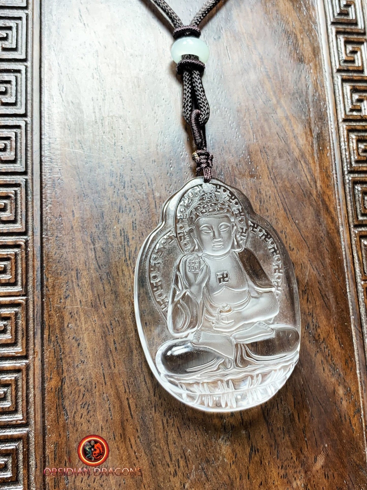 Pendentif bouddha en cristal- Amitabha