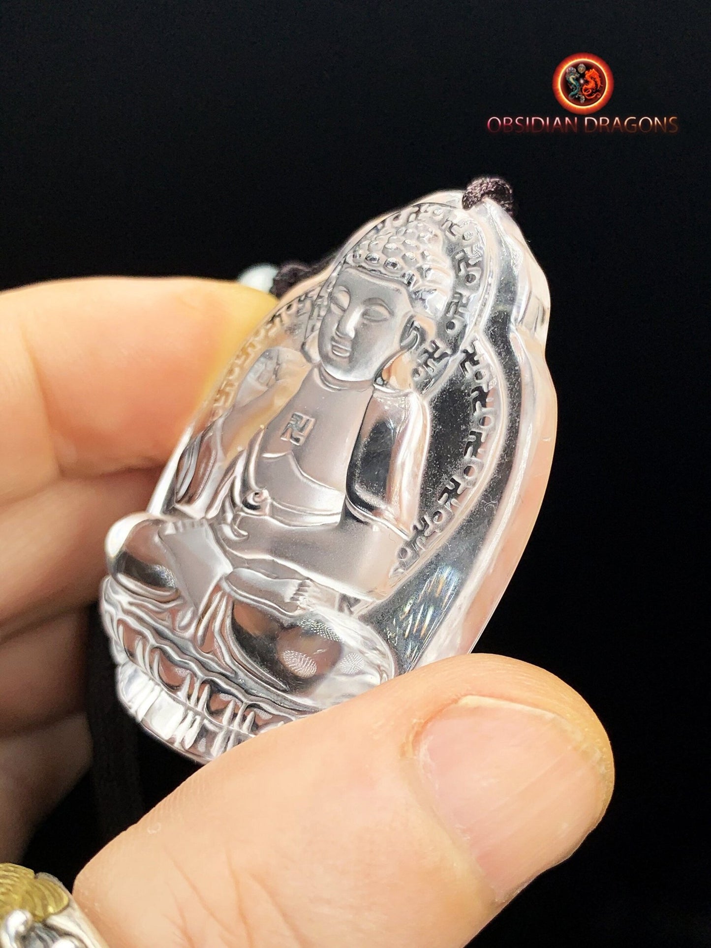 Pendentif bouddha en cristal- Amitabha