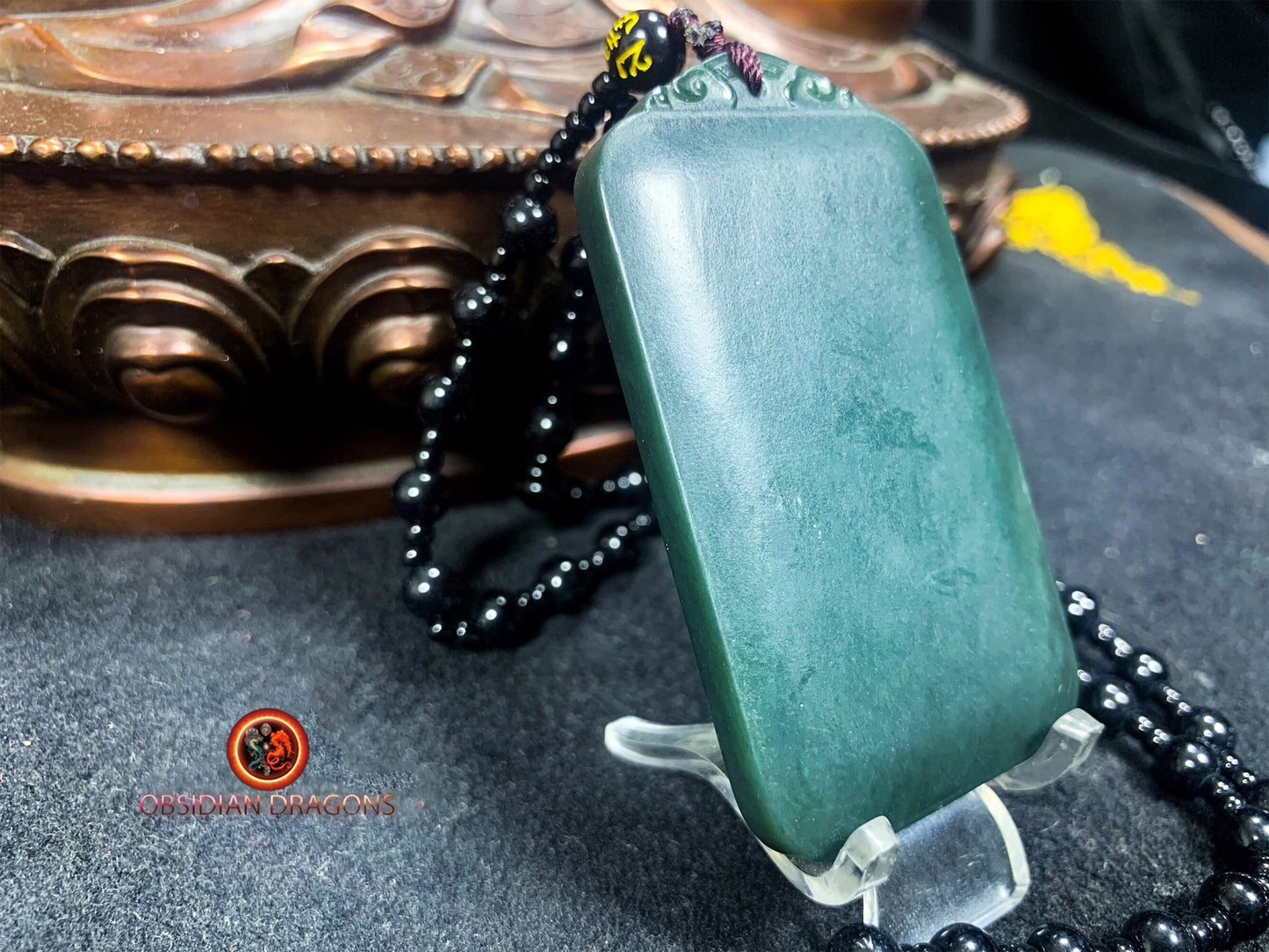 Pendentif bouddha en jade- Guan Yin