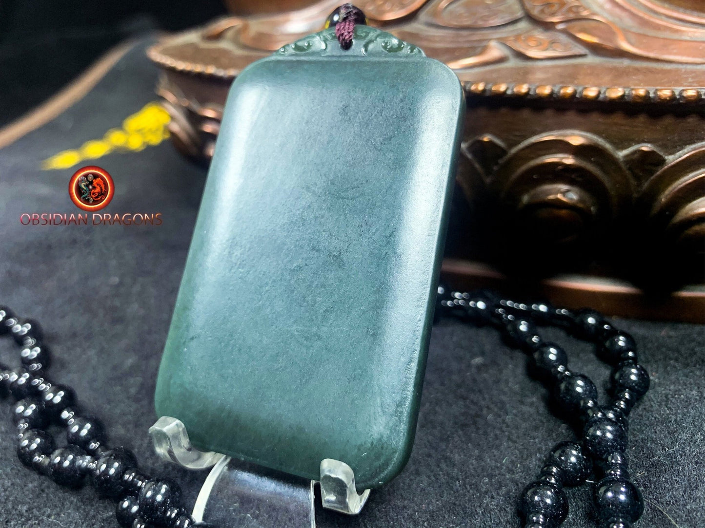 Pendentif bouddha en jade- Guan Yin