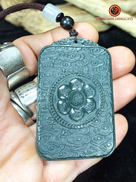 Pendentif bouddha en jade - Chenrezi