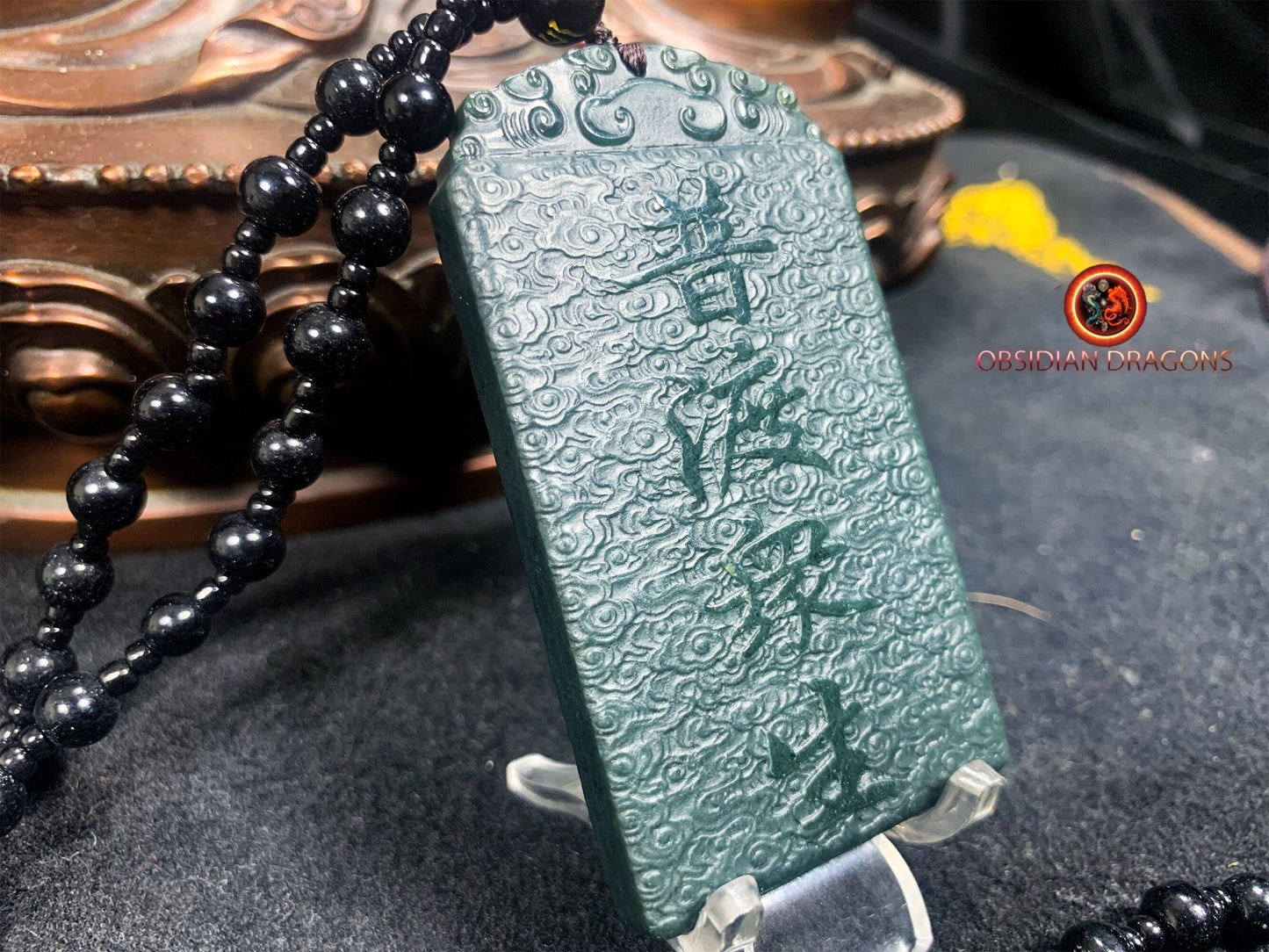 Pendentif bouddha en jade- Guan Yin