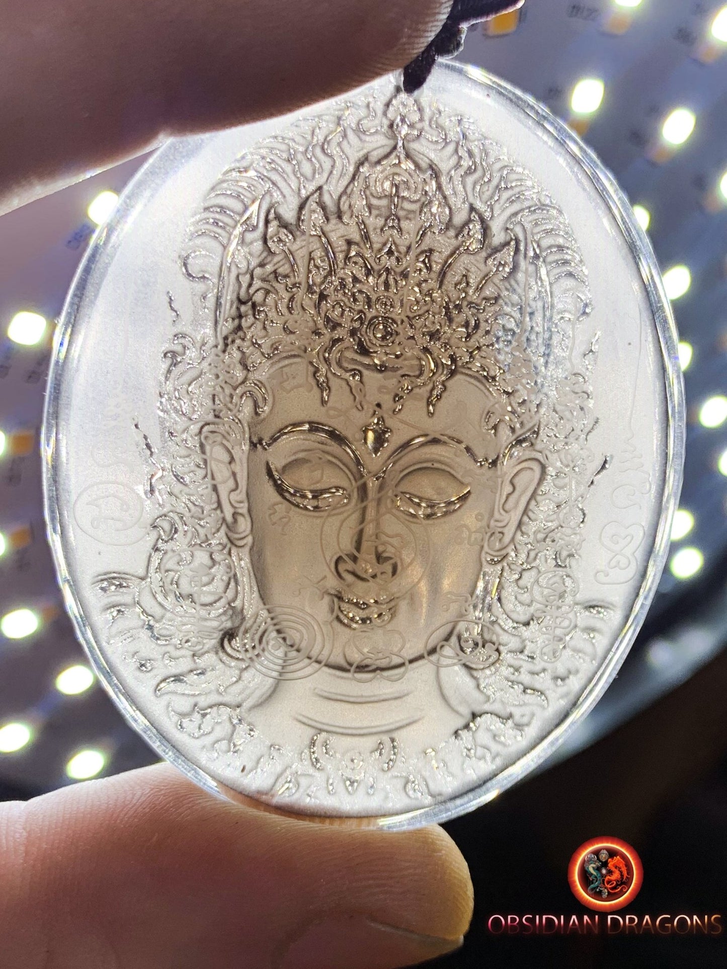 Pendentif Tara- Obsidienne- Sak Yant