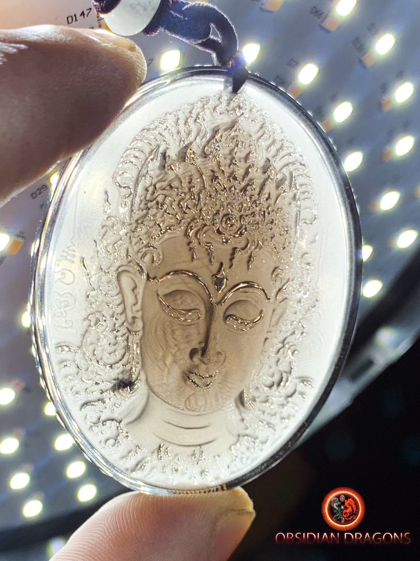 Pendentif Tara- Obsidienne- Sak Yant