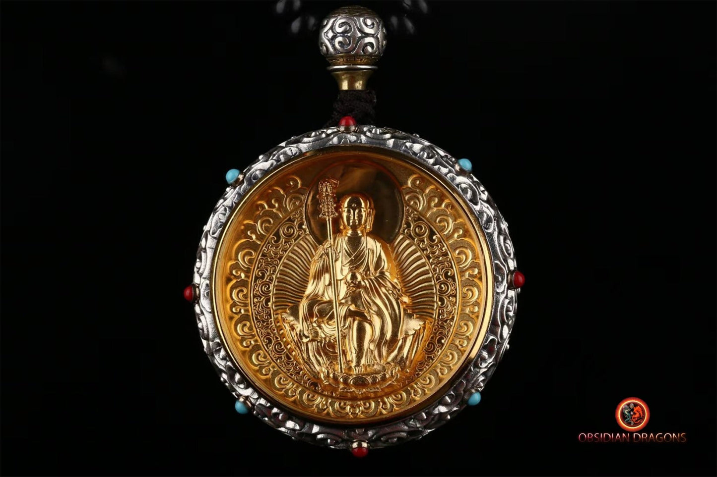 Ghau- Pendentif bouddha- Jizo- Dizang