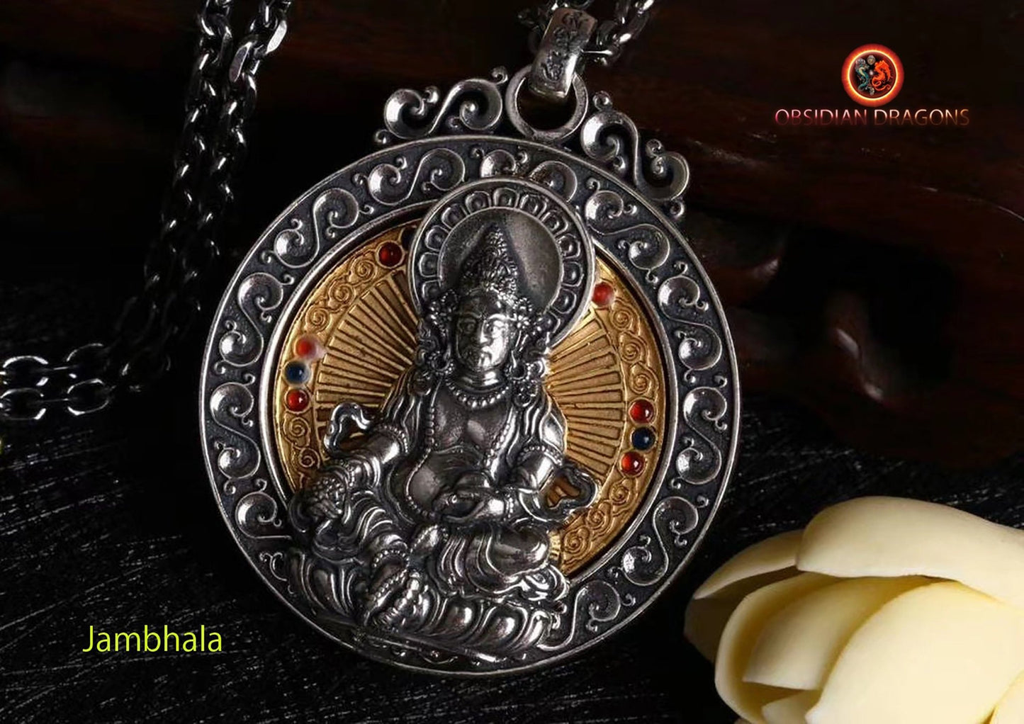 Pendentif bouddha- Jambhala- Richesse et fortune