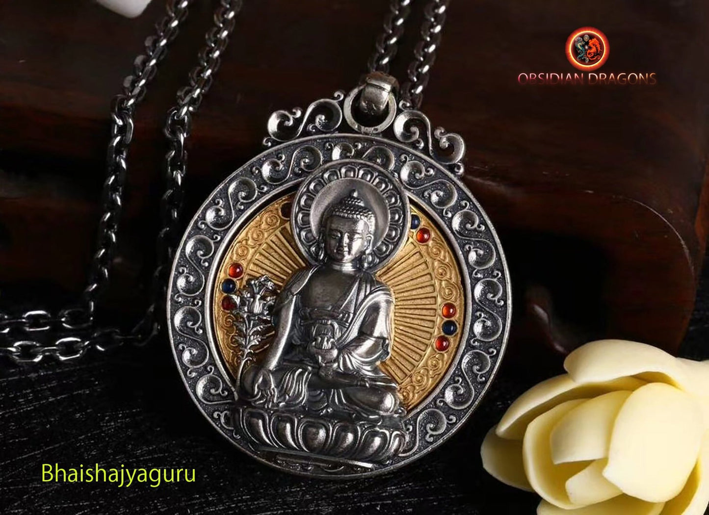 Pendentif bouddha médecine- Guérison et Harmonie