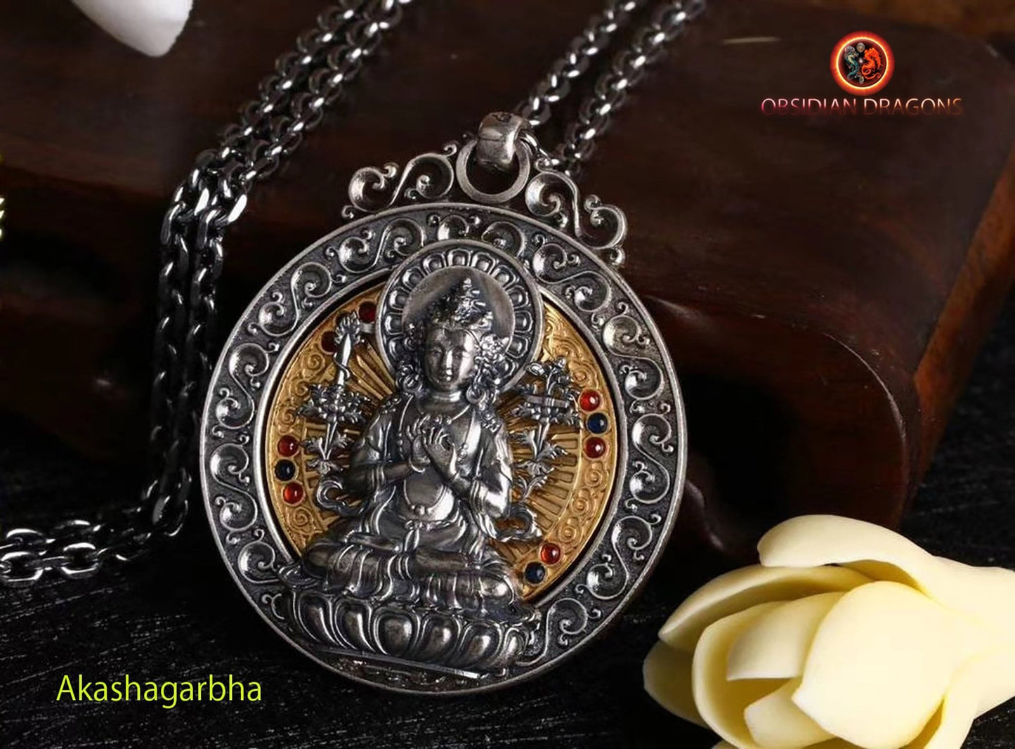 Pendentif Bouddha- Akashagarbha- Connexion avec le Cosmos