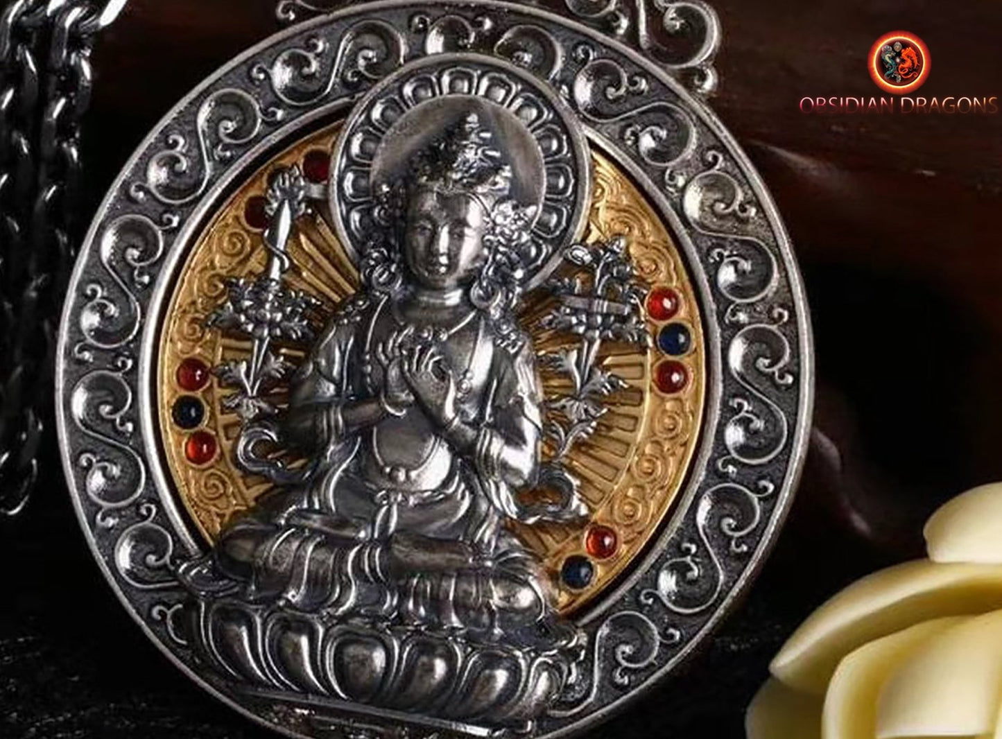 Pendentif Bouddha- Akashagarbha- Connexion avec le Cosmos