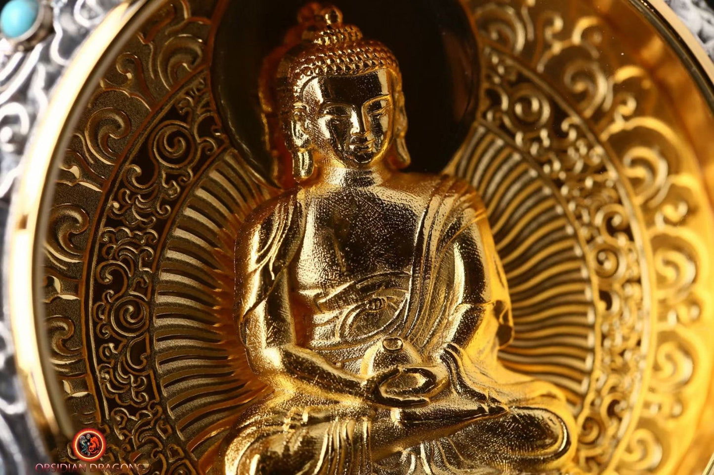 Ghau- Pendentif bouddha- Amitabha