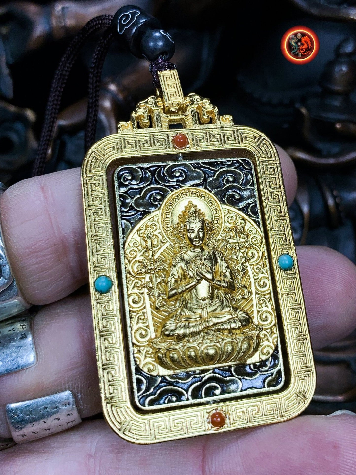 Pendentif bouddha- Bodhisattva Samantabhadra