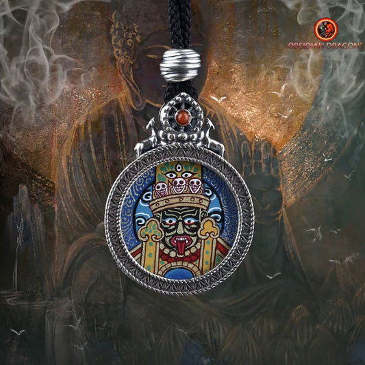 Pendentif Zakiram : Richesse tibétaine - Tangka traditionnel