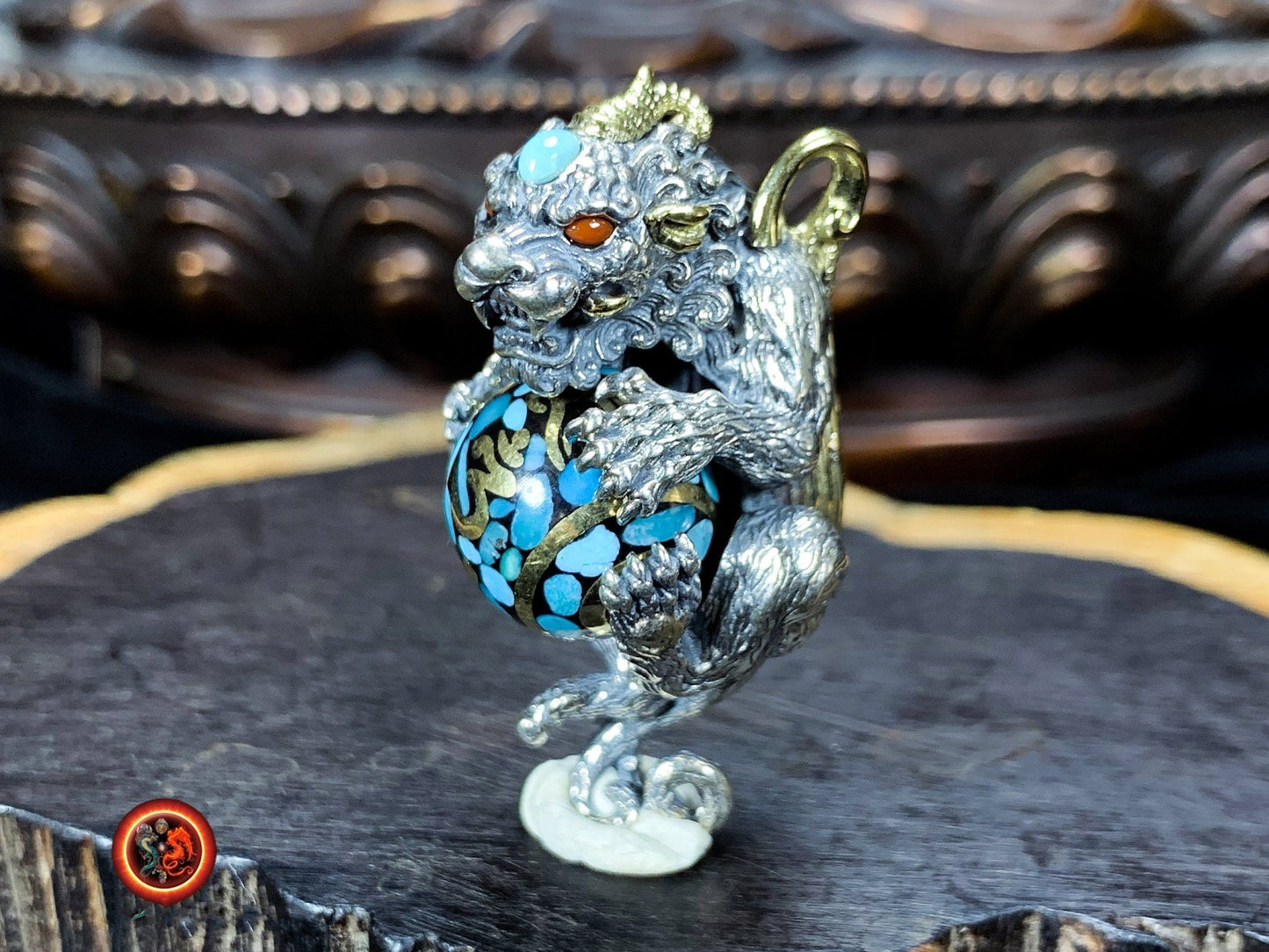 Pendentif Pixiu- Argent 925- Talisman Feng shui | obsidian dragons