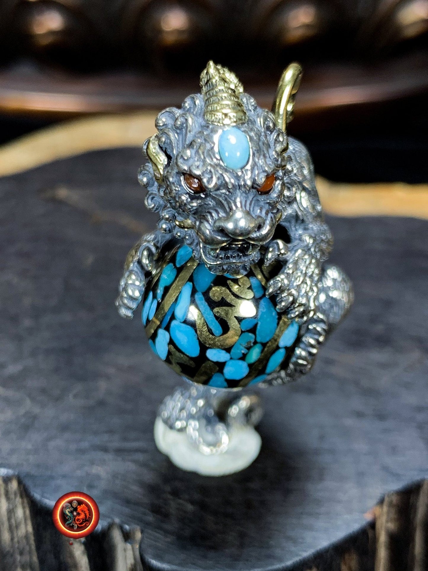 Pendentif Pixiu- Argent 925- Talisman Feng shui | obsidian dragons