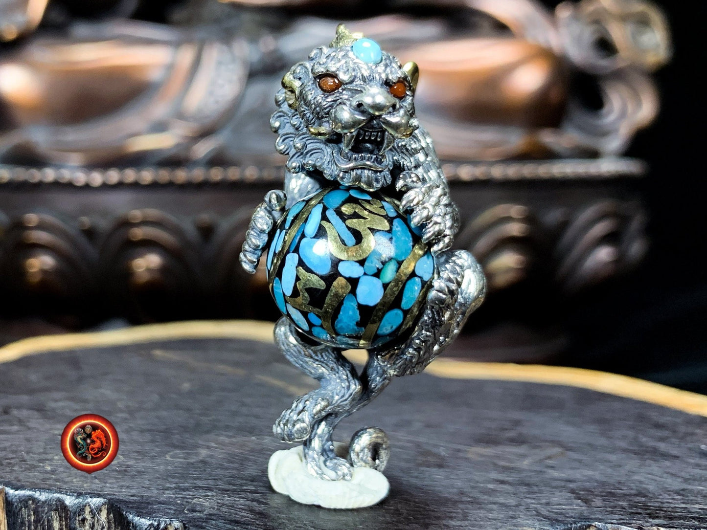 Pendentif Pixiu- Argent 925- Talisman Feng shui | obsidian dragons