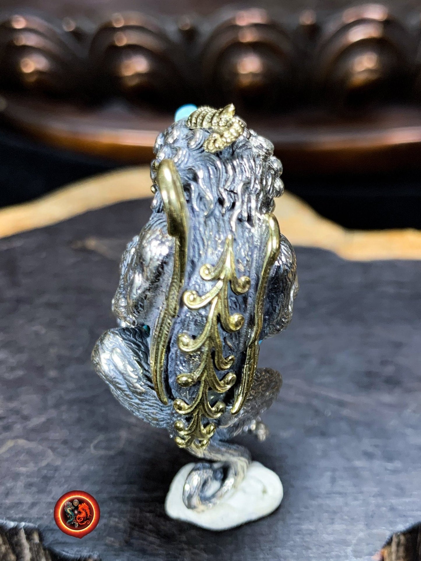 Pendentif Pixiu- Argent 925- Talisman Feng shui | obsidian dragons