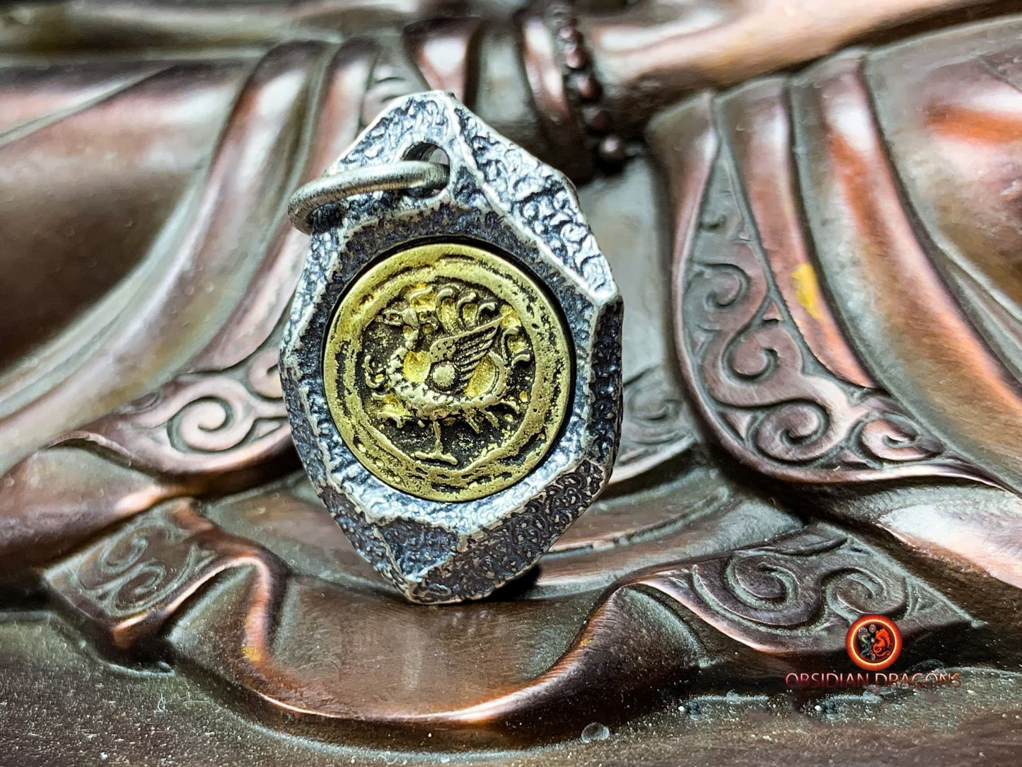 Pendentif Feng- Shui- protection de l'oiseau vermillon du sud