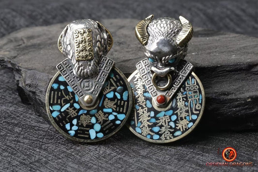 Pendentif feng shui- protection du buffle