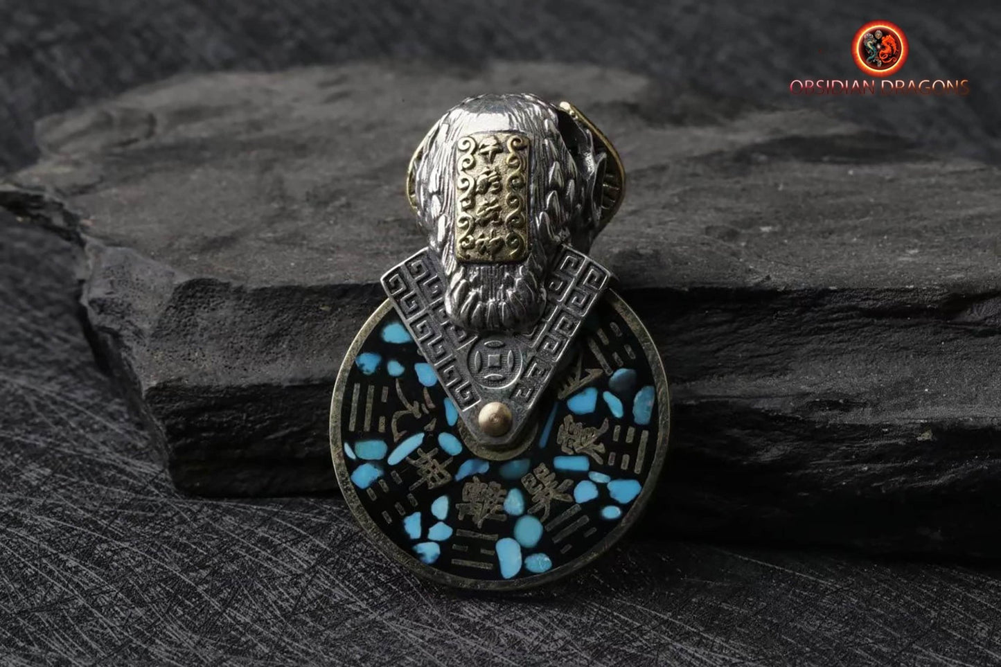Pendentif feng shui- protection du buffle