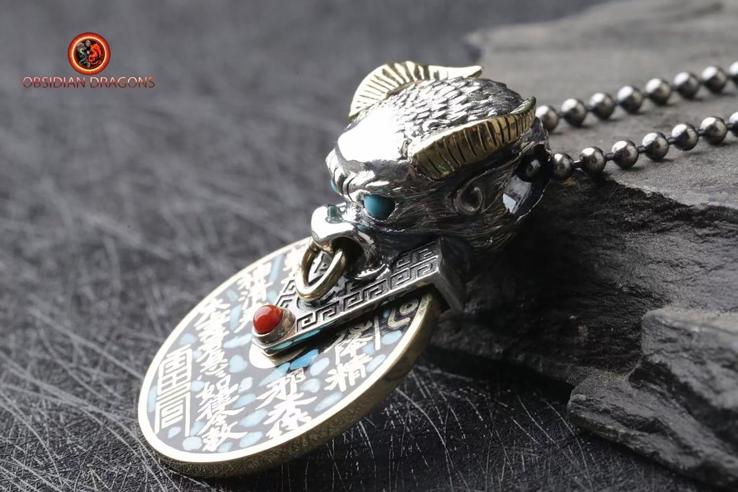 Pendentif feng shui- protection du buffle