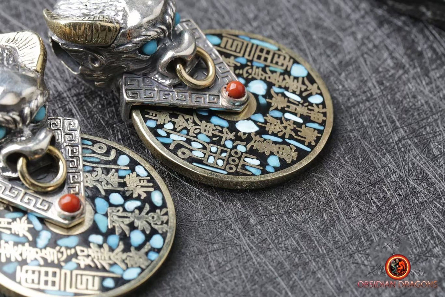 Pendentif feng shui- protection du buffle