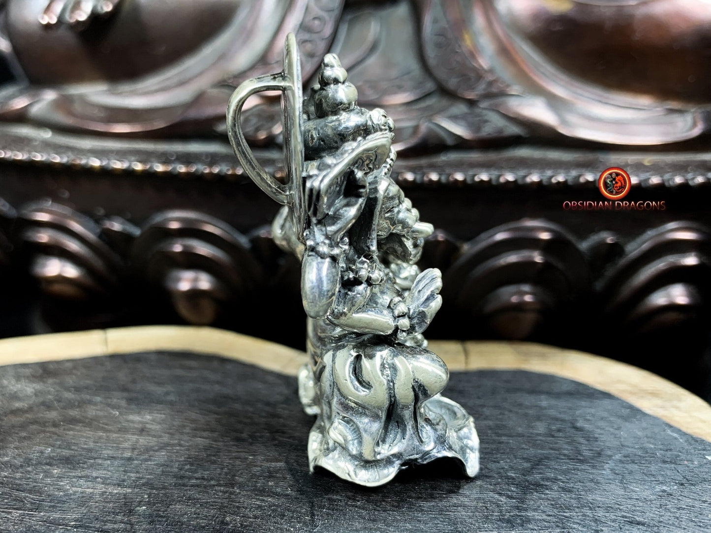 Grand pendentif de Ganesh- Détruire les obstacles- Argent