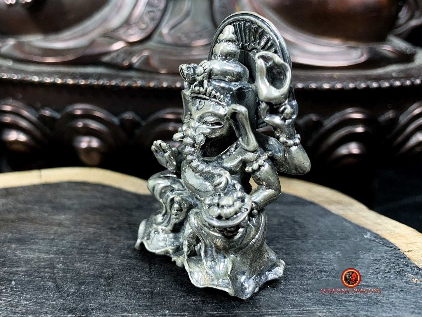 Grand pendentif de Ganesh- Détruire les obstacles- Argent