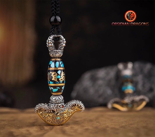 Pendentif kartika- mantra tournant en son centre