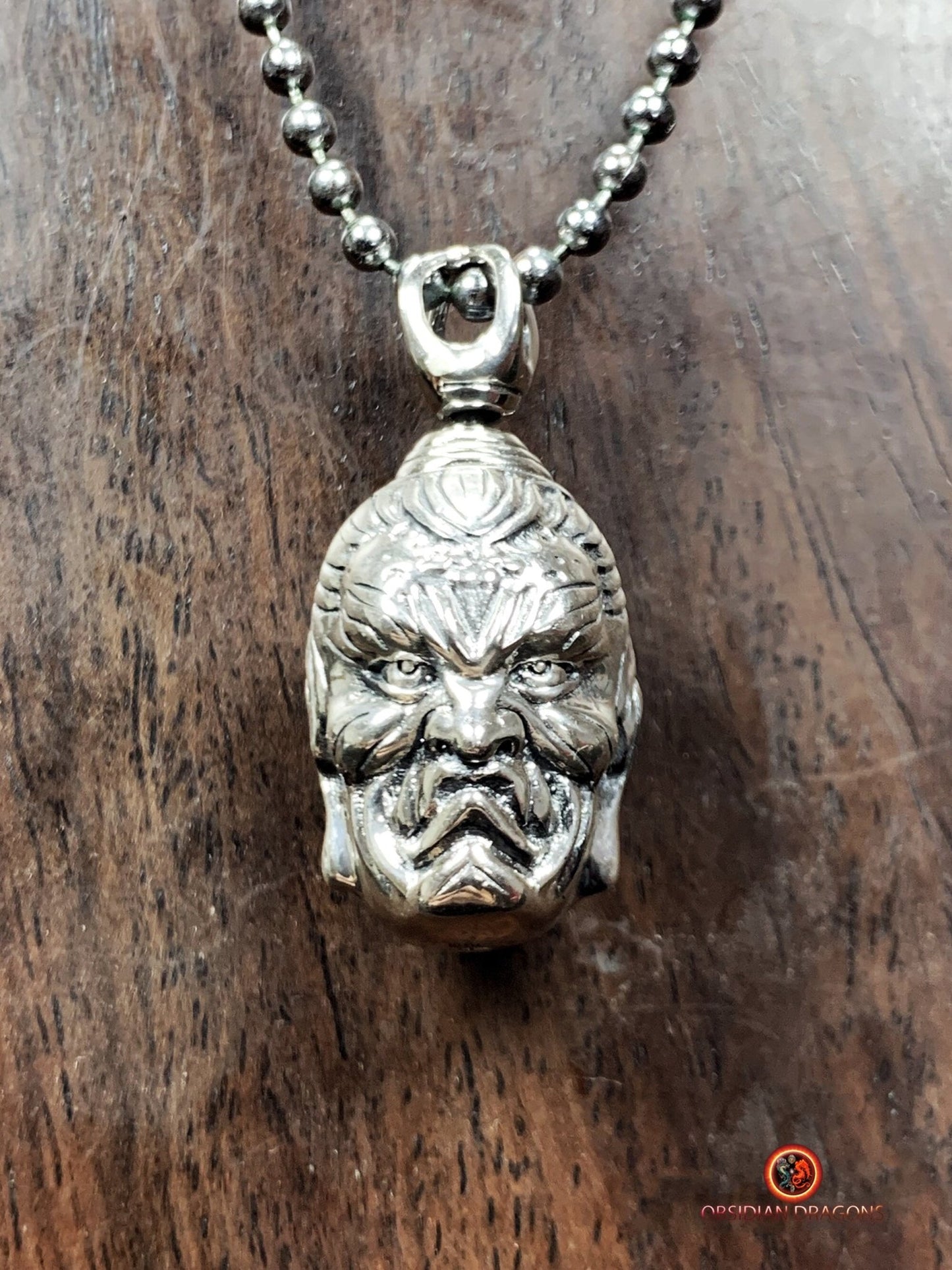 Pendentif mi- Bouddha Mi- Demon- Argent 925 | obsidian dragons
