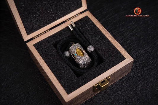 Pendentif moulin à prière tibétain- Mani Kangyur