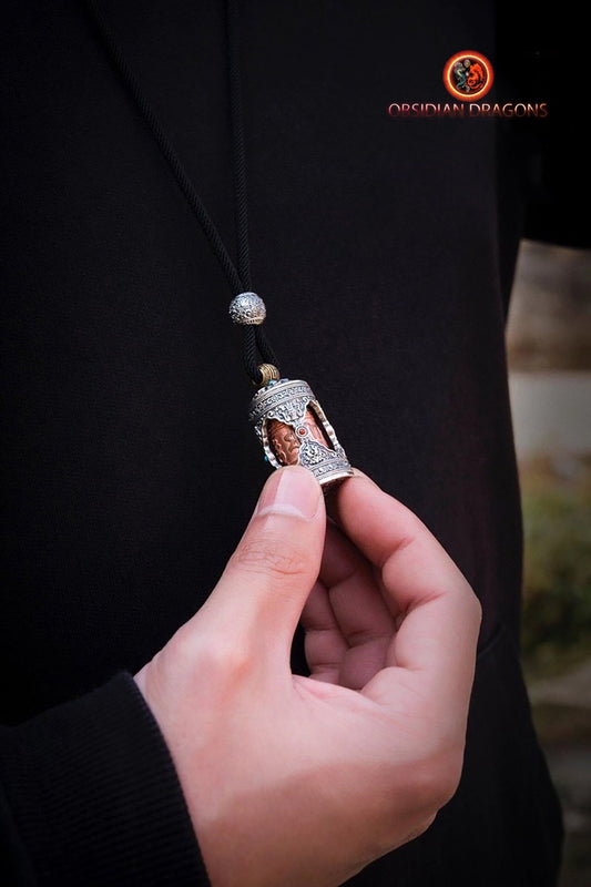 Pendentif moulin à prière tibétain- Mani Kangyur