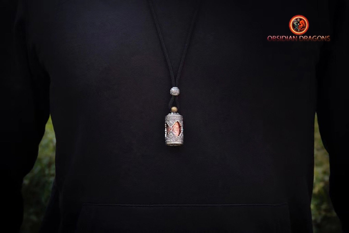 Pendentif moulin à prière tibétain- Mani Kangyur