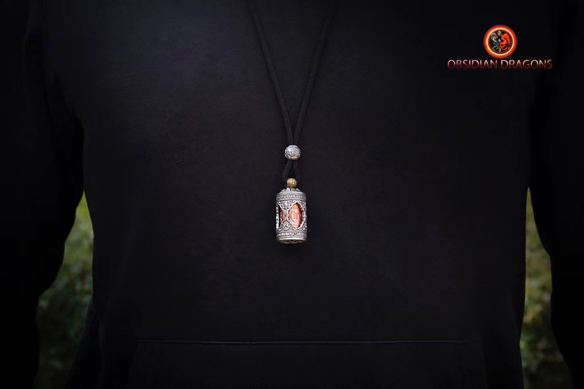 Pendentif moulin à prière tibétain- Mani Kangyur